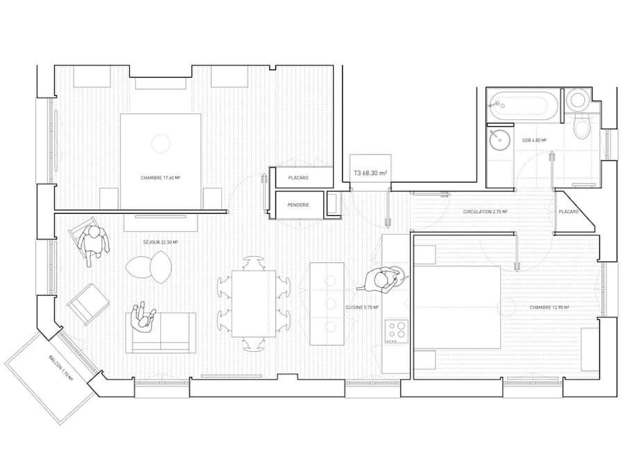 Au Coeur De Trouville. Appartement De 3 Pieces. Екстер'єр фото